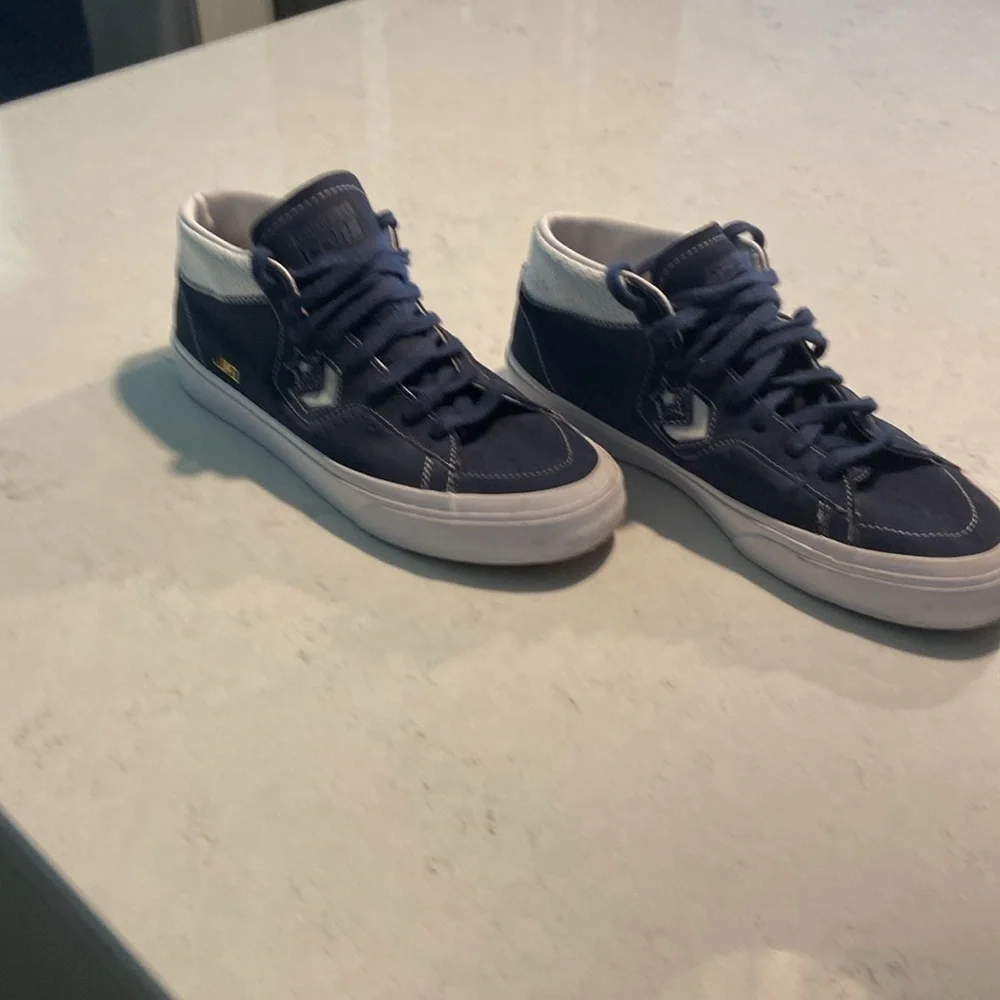 Converse Louie Lopez pro Mid Suede men’s 10 womans 11.5 Navy and White - Picture 6 of 10